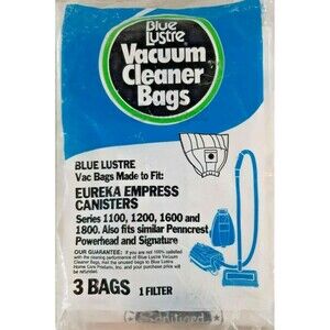 Vacuum Cleaner Bags Blue Lustre #45 Pack Incudes 3 Bags & 1 Filter
